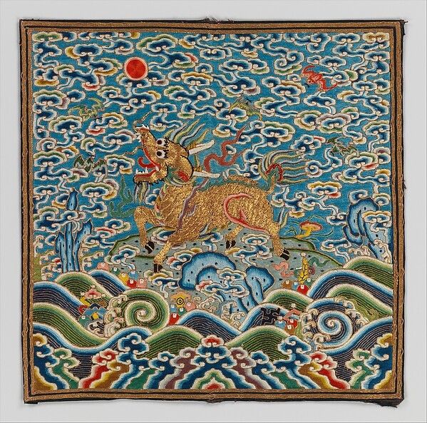 Rank badge with qilin, The Metropolitan Museum of Art