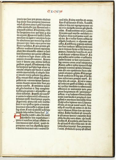 Gutenberg Bible Leaf